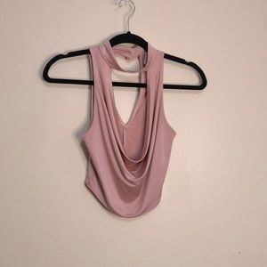 Silky Pink Crop Halter